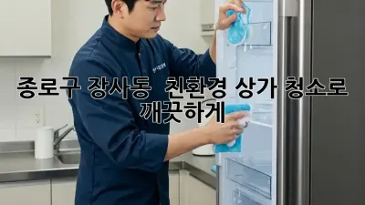 종로구 장사동 🌟 친환경 상가 청소로 ✨ 깨끗하게!